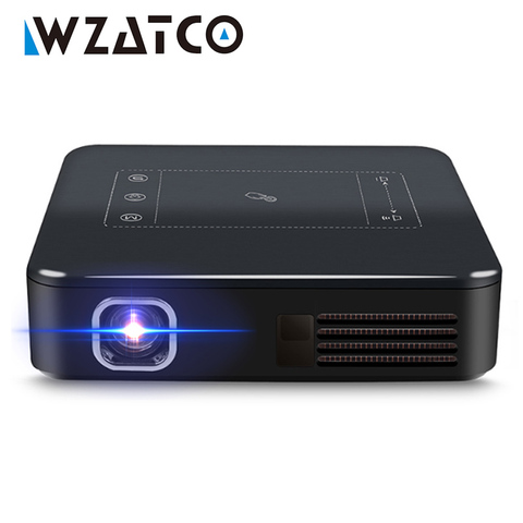 WZATCO D13 Android 7.1 Mini Pocket Projector 4K Smart Pico DLP Portable LED WIFI Built-in Battery Home Theater Beamer Proyector ► Photo 1/1