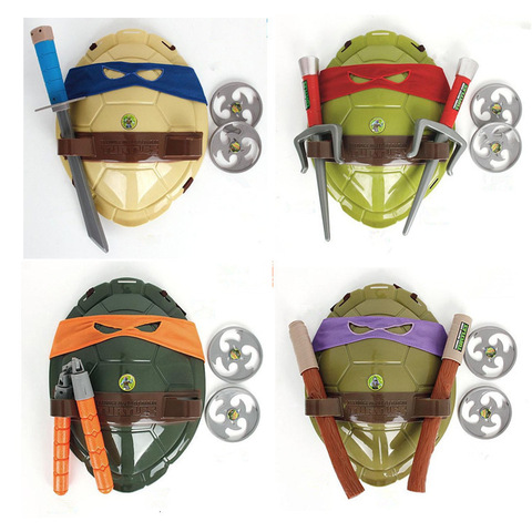 Anime Movie Cartoon Ninja Toys Action Figure Turtles Armor Weapons Leo Raph Mikey DonFigure Cosplay Shell Props For Kids Gift ► Photo 1/6