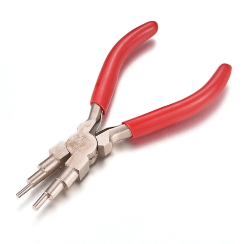 pandahall Carbon Steel 6-Step Multi-Size Wire Looping Forming Pliers Loop Size: 3mm/4mm/6mm/7mm/8.5mm/9.5mm ► Photo 1/6