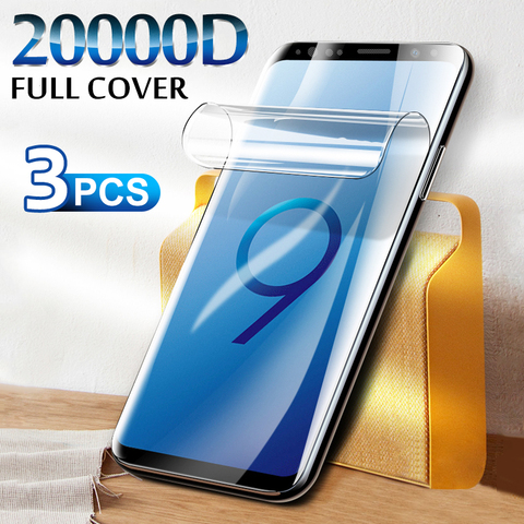 20000D Protective Hydrogel film For Samsung galaxy S9 S8 S10e S20 Plus Screen Protector For S6 S7 edge S10 Lite Film Full Cover ► Photo 1/6