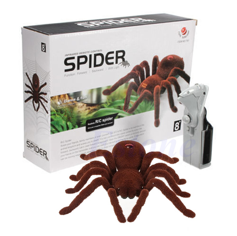 Kid Gift Remote Control Scary Creepy Soft Plush Spider Infrared RC Tarantula ToyQX2D ► Photo 1/1