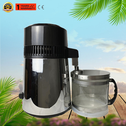 4L 750W 220-240V Home Pure Water Distiller Filter Machine Distillation Purifier Equipment Stainless Steel Glass Jug ► Photo 1/6