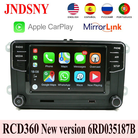 RCD360 Carplay Mirrorlink MIB Radio New RCD330 6RD 035 187B For VW Touran CC Polo Golf 5 6 Jetta MK5 MK6 Tiguan Passat B6 B7 ► Photo 1/6