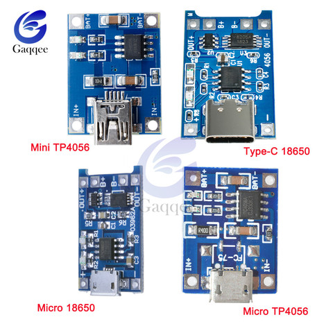 Type-c Micro Mini USB  5V 1A  Lithium-ion Battery Charger Module USB Adapter Over Charge Discharge Protection Module 18650 TP405 ► Photo 1/6