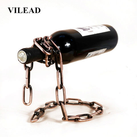 VILEAD Mystery Wine Rack 20CM Support Stainless Free Standing Holder Creative Wine Rack Interesting Table Decoration Bar Gifts ► Photo 1/6