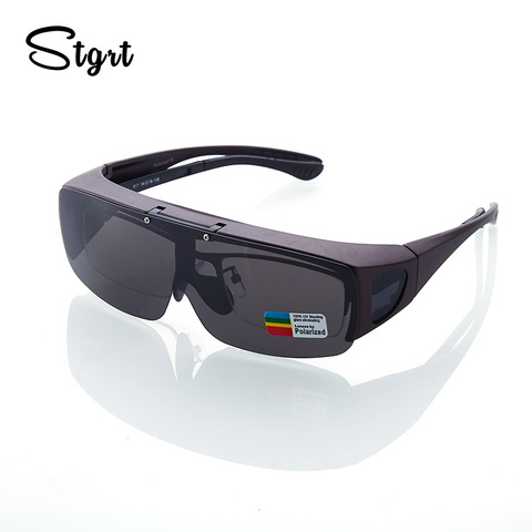 Stgrt Men Fit Over Sunglasses Polarized Plastic Frame With Lens Folding Wear On Regular Prescription Glasses ► Photo 1/6