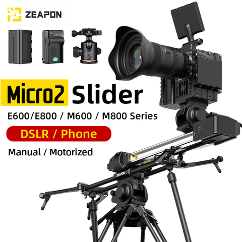 Zeapon Micro 2 E600 E800 M600 M800 DSLR Camera Rail Slider Ultra Silent Motorized Double Distance Track Slider for Camera ► Photo 1/6