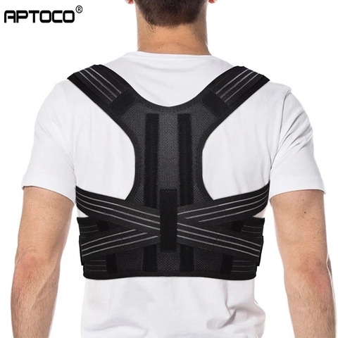 Aptoco Posture Corrector Brace Shoulder Back Support Belt for Unisex Braces & Supports Belt Shoulder Posture Dropshipping ► Photo 1/6