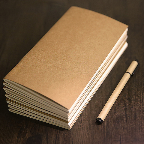 1Pcs Cowhide Paper Notebook Blank Notepad Book Vintage Soft Copybook Daily Memos Kraft Cover Journal Notebook ► Photo 1/6