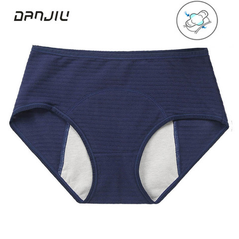 Womens Cotton Menstrual Period Underwear Seamless Leakproof Briefs