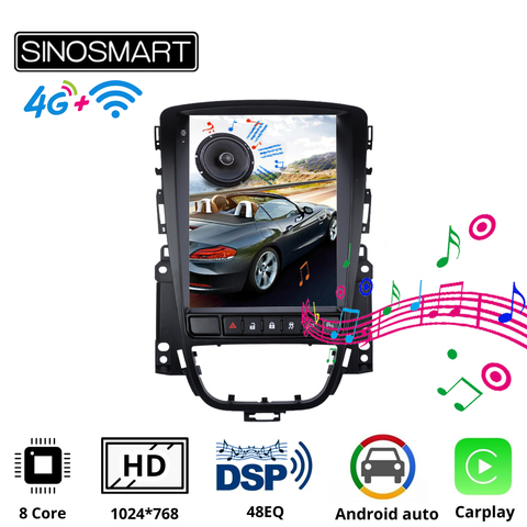 Sinosmart Tesla Style Vetical Screen Car GPS Radio Navigation Player for Opel ASTRA J Multimedia Android Excelle XT/GT 2006-2016 ► Photo 1/3