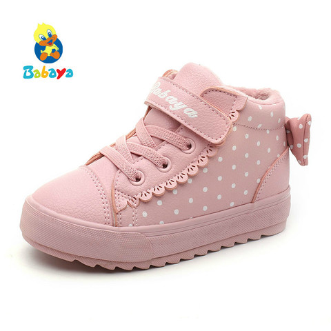 Children Shoes Girl 2022 Winter New Increase Down Thickening Casual Shoes Protect Warm Winter Snowfield Cotton Boots ► Photo 1/6