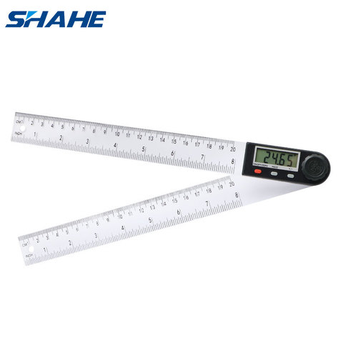 Shahe Digital protractor Angle ruler 200mm 8inch Angle Finder Meter Plastic 360 degree goniometer inclinometer Measuring Tool ► Photo 1/6