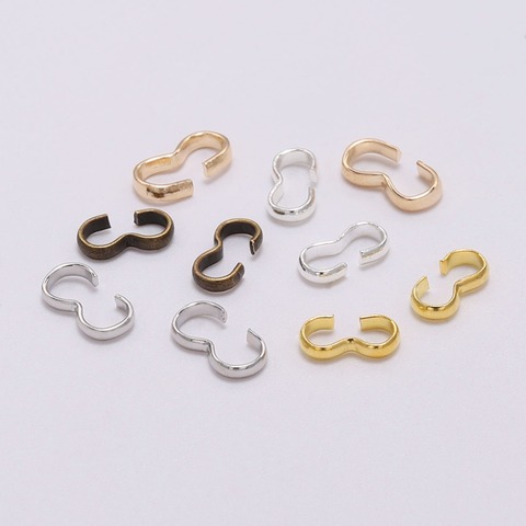 100pcs/lot Gold connectors for jewelry making Findings Accessories DIY bracelet connector charms conector metal Supplies ► Photo 1/6