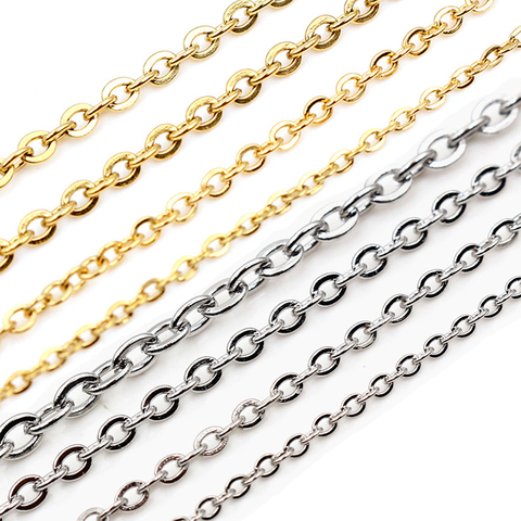 5 Meters/Lot Never Fade Stainless Steel Squash Cross Necklace Chains For DIY Jewelry Findings Making Materials Handmade Supplies ► Photo 1/6