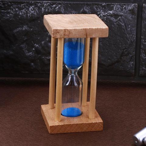 Creative Desktop Wood Frame Glass Hourglass 5 Minutes Sand Timer Kids Toy Gifts Teeth Brush Hourglass Home Decor Clock Hourglass ► Photo 1/6