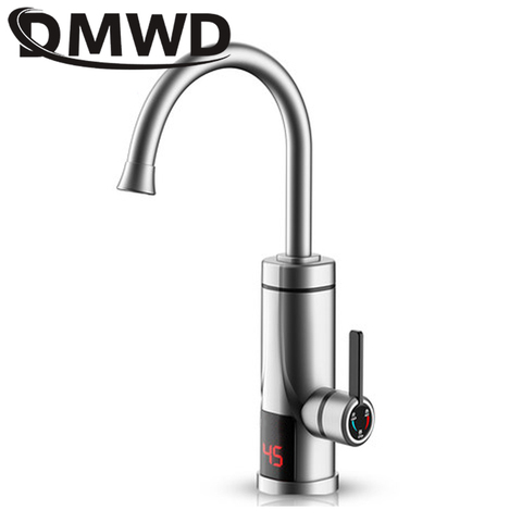 DMWD Hot LED Display Water Rapid Heating Faucet Electric Instant Kitchen Tankless Water Heater Tap Temperature Display 3300W EU ► Photo 1/2