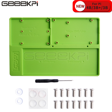 GeeekPi ABS Experiment Holder Platform Development Breadboard for Raspberry Pi 4 B / 3B+ / 3B / 2B / B+, Zero/W, Mega 2560 ► Photo 1/6