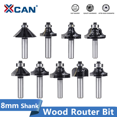 XCAN 8mm Shank Trimmer Ceaning Flush Trim Wood Router Bit Straight End Milll Tungsten Milling Cutters For Wood Woodworking Tools ► Photo 1/6