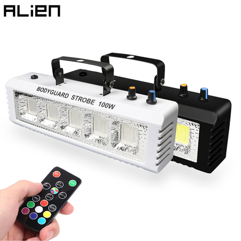 ALIEN RGB White DJ Disco Strobe Lights 40W 60W 80W 100W Remote Control Sound Flash Party Wedding Holiday Stage Lighting Effect ► Photo 1/6