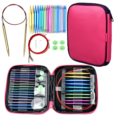 Circular Knitting Needles Set 26pcs Interchangeable Crochet Needles for Crochet Yarn Knitting Accessories Kit for Beginners Gift ► Photo 1/6