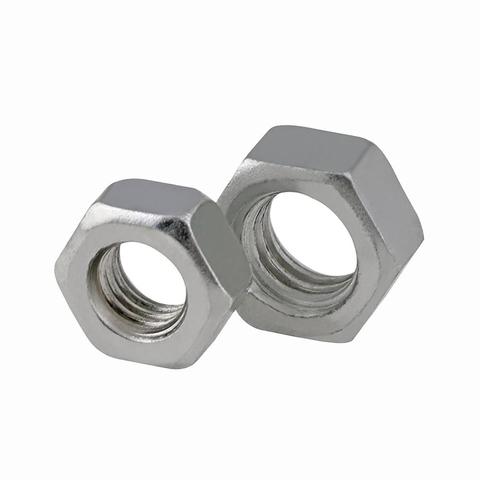 5Pcs-50Pcs Hex Nuts UNC 4# , BSW 1/8 1/4 3/16 5/16 5/32 3/8 1/2 Zinc Plated Carbon Steel Hexagon Nut ► Photo 1/5