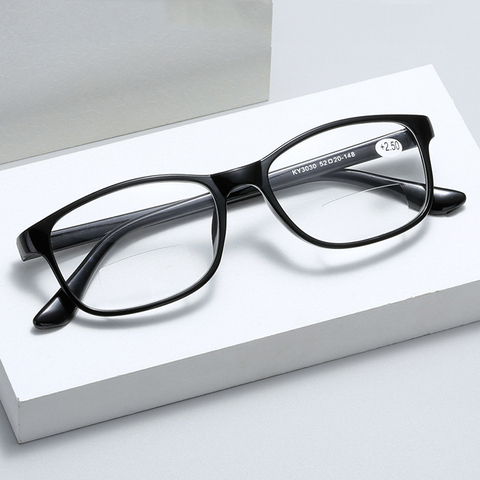Elbru Bifocal Reading Glasses Unisex Lightweight Hyperopia Presbyopic Eyeglasses Magnification Eyewear +1.0 1.5 2.0 to 4.0 ► Photo 1/6