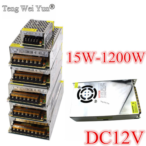 Power Supply DC 12V 1A 2A 3A 5A 10A 15A 20A 30A 40A 100A Lighting Transformer For LED Strip Light Switching Power Adapter Driver ► Photo 1/6