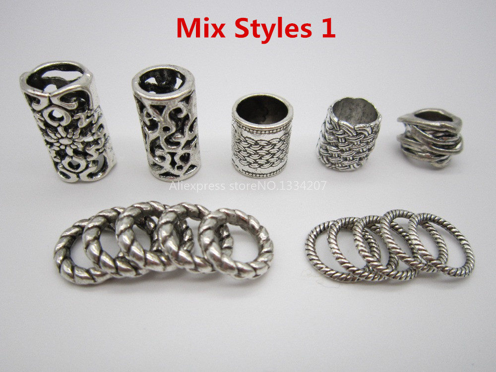 100Pcs/lot Gold/Silver Hair Dreadlock Beads Micro Rings Link Tube