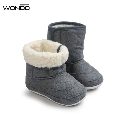 Baby Shoes Child Boot Newborn Thick Fur Booties Girls Boys Super Warm Winter Baby Ankle Snow Boots Infant Kids Warm First Walker ► Photo 1/6
