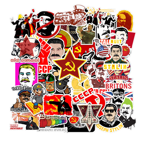 50pcs Soviet Union Stalin Computer Stickers Waterproof Luggage Laptop Phone Skateboard Mixed Graffiti Sticker For Notebook Decal ► Photo 1/5