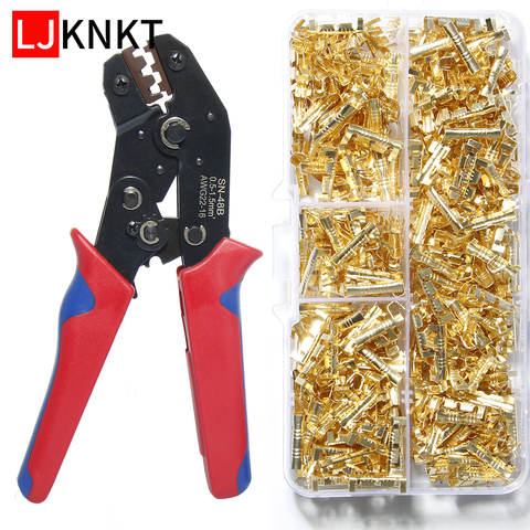 SN-48B U shaped terminal inserts connector small teeth universal spring plug wire crimping hand tool quick connection crimped ► Photo 1/6