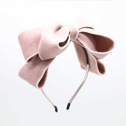 Winter style child women's vintage solid headbands Irregular butterfly headbands female hand made Cashmere hair accessories. ► Photo 1/6