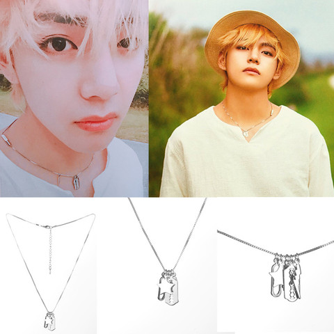 KPOP Necklace V Same Accessories Bangtan Boys Fashion Trend Personality Titanium Steel Blade Gift Souvenir ► Photo 1/5