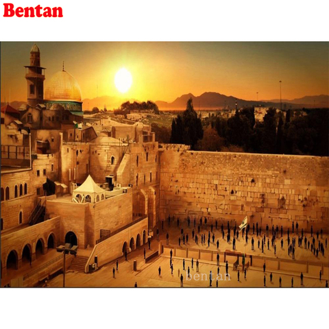 new arrival Wailing wall israel jerusalem 5D Diamond Painting Cross Stitch Diamond Embroidery full Square drill Diamond Mosaic ► Photo 1/6