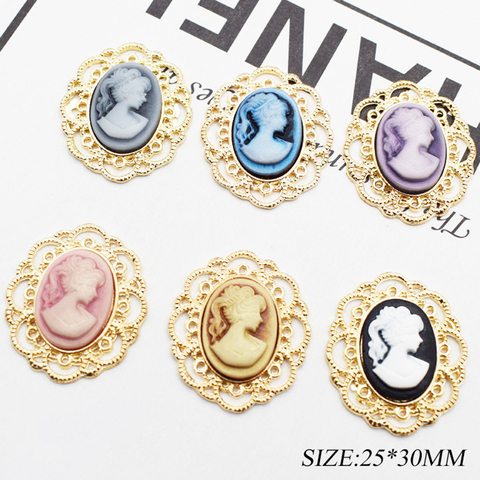 10pcs 25*30MM Resin Metal Buttons DIY Jewelry Alloy Snap Button for Craft Sewing Wedding Hair Accessories Decorative ► Photo 1/4