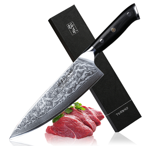 TURWHO Professional Chef Knife 8 inch Gyutou Japanese Damascus Steel High Quality Kitchen Knives Blade Very Sharp Cooking knives ► Photo 1/6