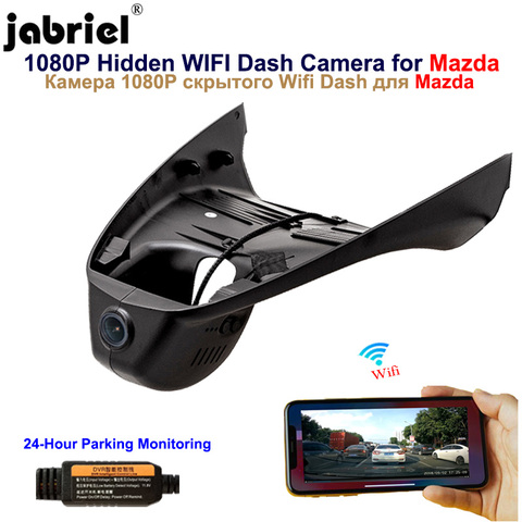 Jabriel Hidden 1080P Wifi Dash camera car dvr for Mazda axela atenza 2 3 5 6 cx3 cx5 cx7 cx9 cx30 mx3 mx5 mk2 mk3 mk4 2017 2022 ► Photo 1/5