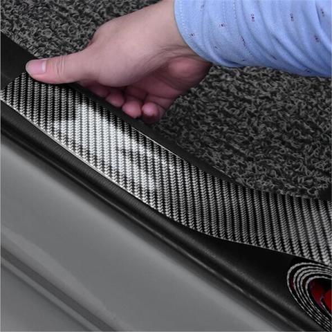 DIY Car Bumper Protector Door Sill Edge Guard Car Stickers Anti collision Strips Carbon Fiber Auto Rubber Moulding Trim Strip 1M ► Photo 1/6