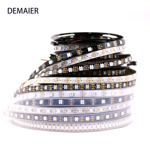 1m/2m/4m/5m DC5V WS2812B WS2812 Led Streifen,30/60/144 pixel/leds/m schwarz/Weiß PCB Wasserdicht IP30/65/67 IC WS2812 Adressierb ► Photo 1/6