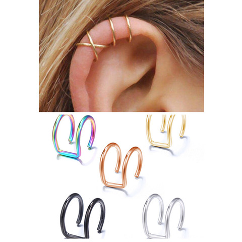 DoreenBeads Creative Ear Cuffs Clip For Unisex Wrap Earrings Multicolor C Shape Unique Party Accessories Gift 10mm x 10mm ► Photo 1/6