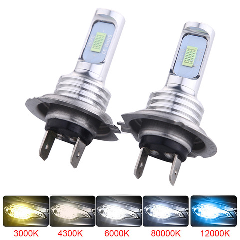 2Pcs Mini CSP H4 H7 LED Car Headlight Bulb 20000LM 3000K 4300K 6000K 8000K  Turbo Lamps