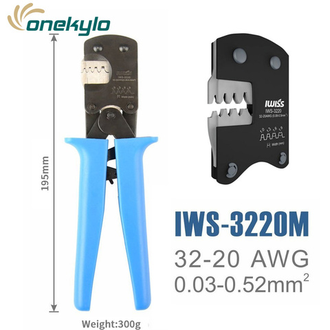 IWS-3220 Crimping Plier IWISS hand Crimper Tools Suits Molex CLIK-Mate,Molex PicoBlade,JST SHD,JAM,TYCO D-100 etc 0.03-0.5mm² ► Photo 1/6