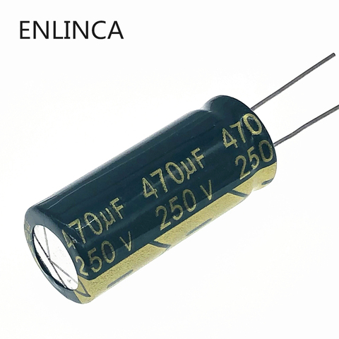 2pcs/lot S61 high frequency low impedance 250v 470UF aluminum electrolytic capacitor size 470UF 20% ► Photo 1/1