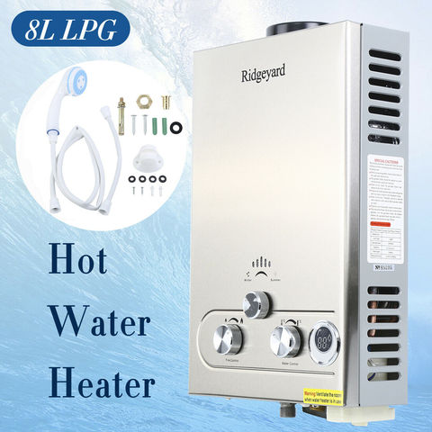 Yonntech 8L 16KW LPG Water Heater Propane Butane Instant Gas Boiler with Shower Head ► Photo 1/6