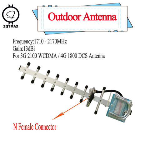 ZQTMAX outdoor yagi Antenna 13dbi 1710-2170 for 3g 4g repeater dcs wcdma cell phone singnal booster UMTS LTE signal amplifier ► Photo 1/6