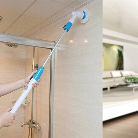 Electric Cleaning Turbo Scrub Brush Adjustable Waterproof Cleaner Wireless Charging Clean Bathroom Kitchen Cleaning Tools Sets ► Photo 1/6