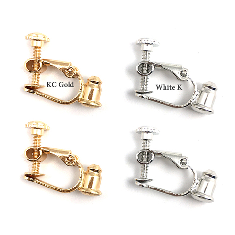 10pcs/Lot Screw Ear Clip Converter DIY Handmade Clip on Earring Converters Turn Any Studs Into A Clip-On Earrings Findings JF52 ► Photo 1/5