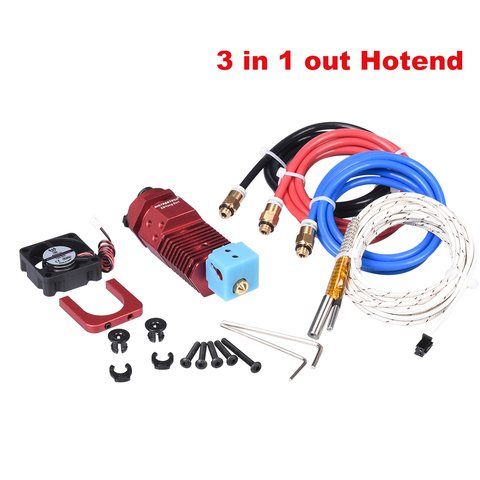 BIGTREETECH 3 In 1 Out Hotend Extruder kits 12/24V Switching Hot end kits Remote Feeding For CR10 Series 3D Printer Parts ► Photo 1/6