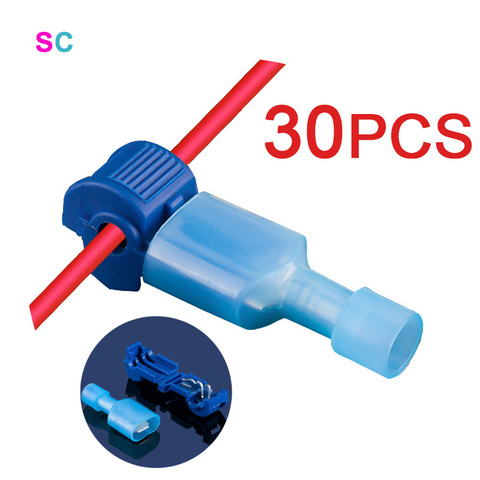Wire Connector 30pcs T-Tap Self-Stripping Quick Splice Electrical Terminals Male Female Fast Connect Cable Retractable Joints ► Photo 1/6